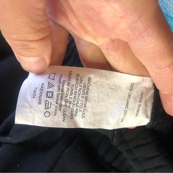 Quince Black 💯 Organic Cotton Sweatpants Sz Sm - Picture 7 of 7